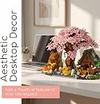 Capybara Cherry Blossom Bonsai Tree House Building Sets for Adults & Kids - 2280PCS Micro Mini Blocks, Artificial Flower for Desk, Office, Home Decor, DIY Arts & Crafts Kits, Ages 8+ Girls & Boys Gift