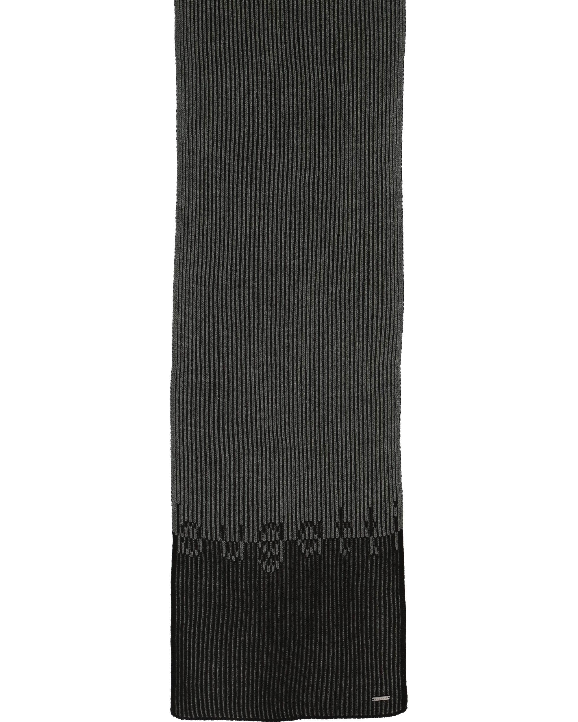 bugatti Herren Schal mit Schriftzug - 30 x 180 cm - Winterschal mit Rippenmuster