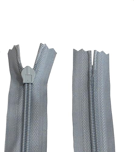 Miniatura 8 de Seeking ROAM Cremalleras invisibles, bobina de nailon, 3, 2 piezas (rojo, 14")