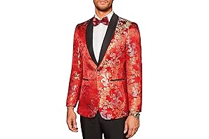 Embroidered Floral Tuxedo Masterpiece: Elevate Your Style