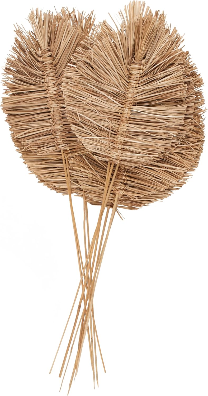 Deco 79 Dried Plant Bamboo Home Decor Natural Foliage Natural Dried Foliage, Set of 4 Foliage for Decoration 13"W, 79"H, Brown