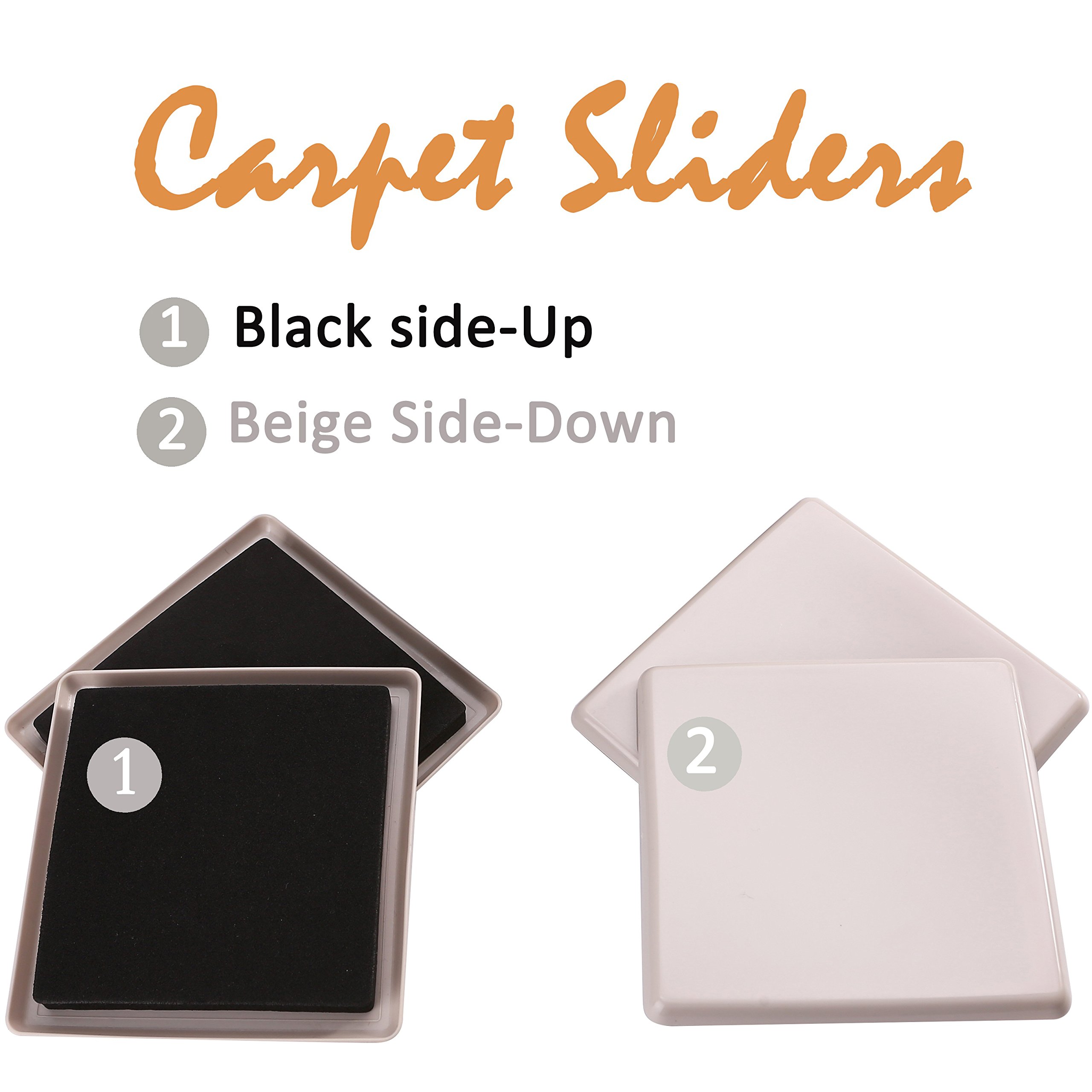 8pcs 5in Reusable Carpet Slider-Furniture Slider-Furniture Moving Slider-Moving Pad-Sofa Glider-Furniture Glides — view 3