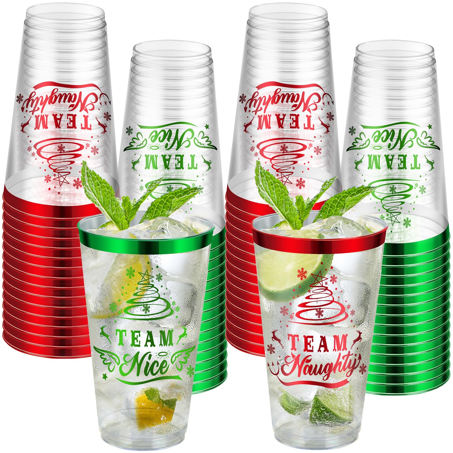 Amazon.com: BYMIOYA 30 Pcs 16 oz Christmas Party Cups, Large Capacity ...