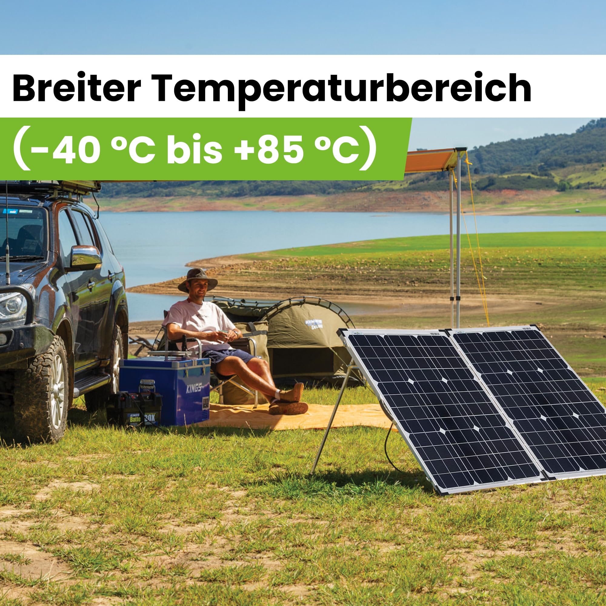 Panneau Solaire Rigide 140W 12V, Cellule Mono-cristallin 12BB Solide avec Verre Trempé de Bain, Cadre en Aluminium 30mm  44