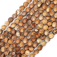 Vista 14 de Cuentas redondas facetadas de ágata india natural de 6 mm para hacer joyas, 36 cm/hebra