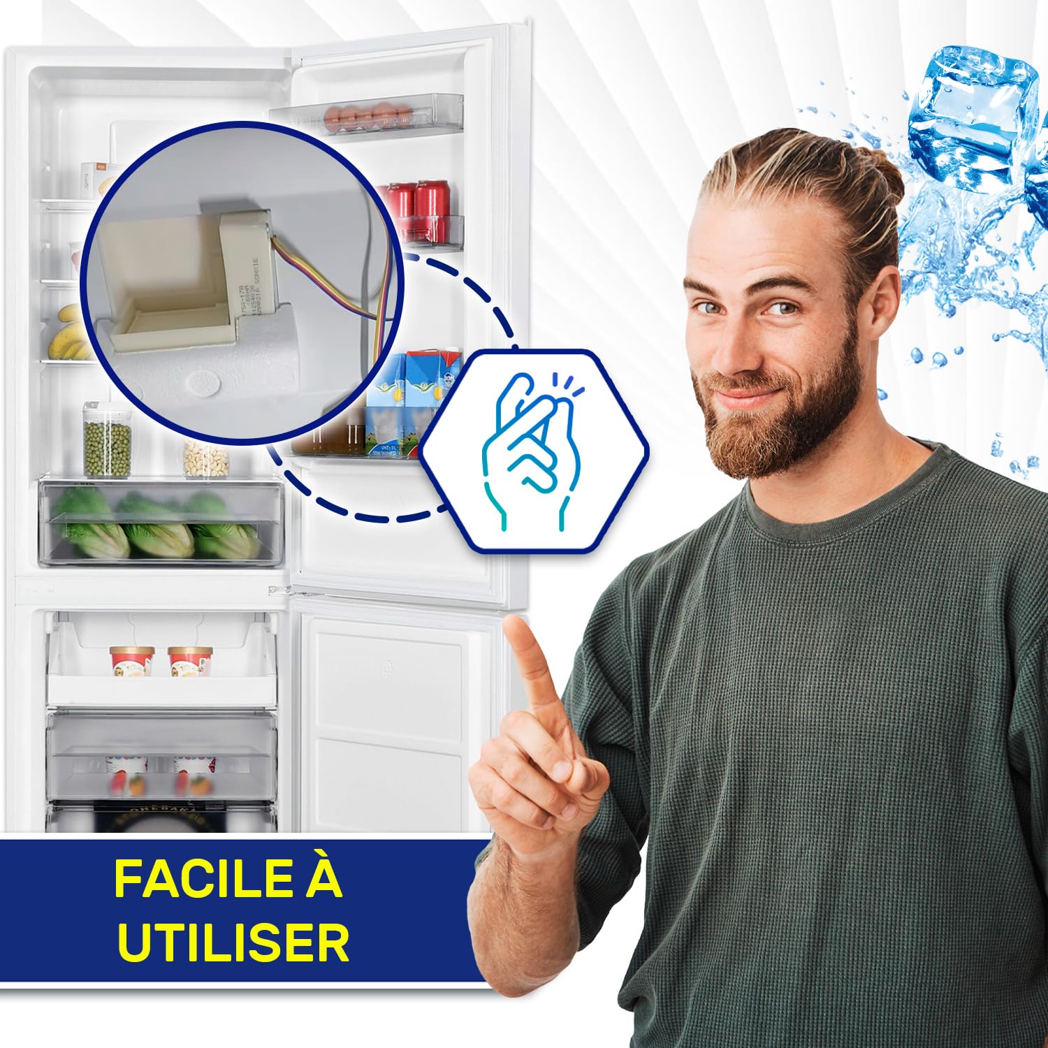 Clapet D'air pour Frigo Congelateur DC12V avec Code Original C00480597 488000480597 pour Whirlpool pour Indesit - Garantie de 10 Ans - MONTERAL