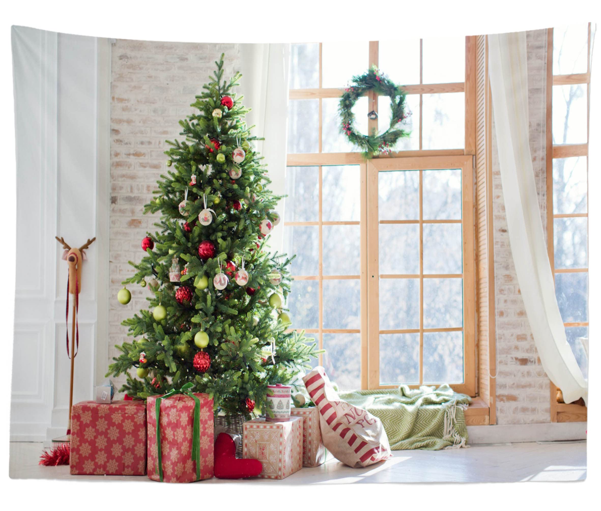 Tamaño 7x5 Pies Algodón BELECO 2.1x1.5m Tela Navidad Casa De Pan De Jengibre Telón De Fondo Casa De Navidad Cabina Piruletas Regalos Dulces Árbol De Navidad Foto Fondo Bebé Niños Familia Fiesta
