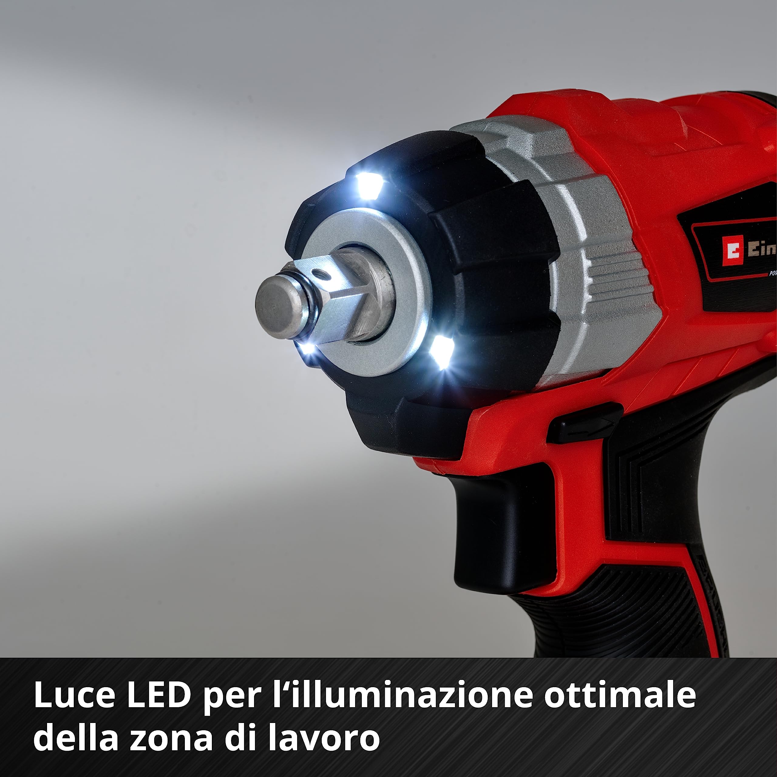 Einhell Avvitatore a impulsi a batteria TP-CW 18 Li Brushless-Solo Power X-Change (18V, motore brushless, giri al min. 0-2900, torsione 215Nm,adattatore bits esagonale,senza batteria e caricabatteria)