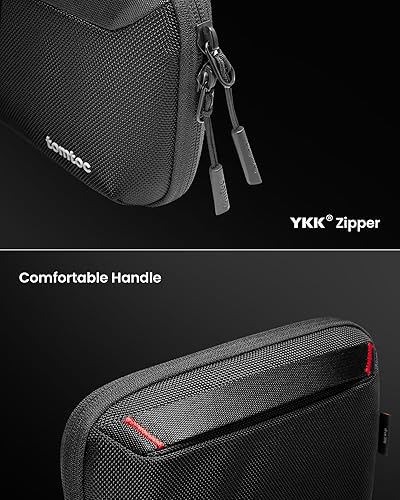 Miniatura 6 de tomtoc Bolsa organizadora de cables de viaje, organizador de accesorios electrónicos, portátil, impermeable, doble accesorio para cable, cargador,