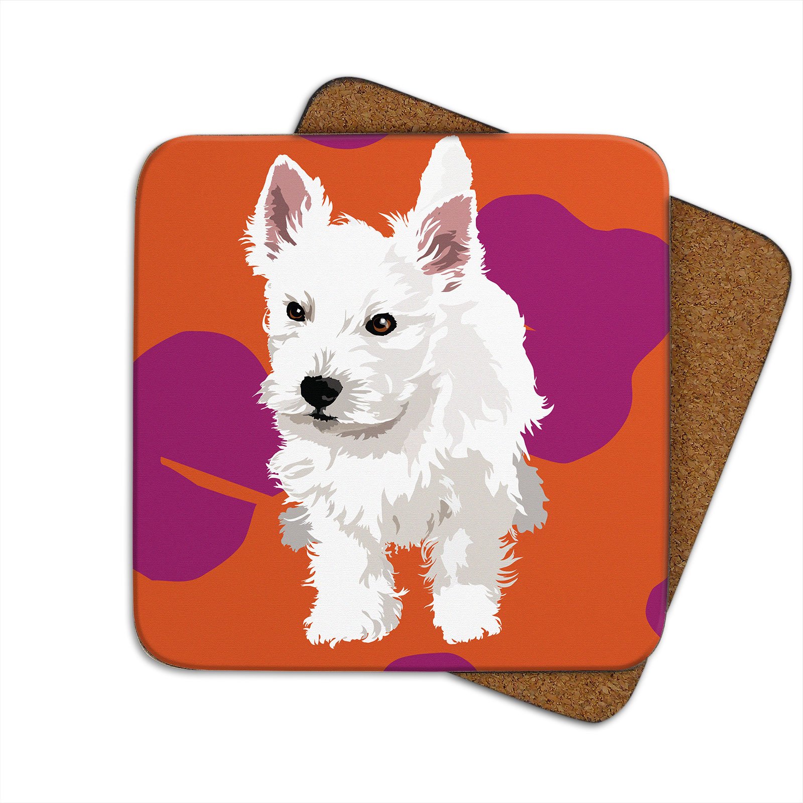 Leslie Gerry Animal Collection Westie Coaster