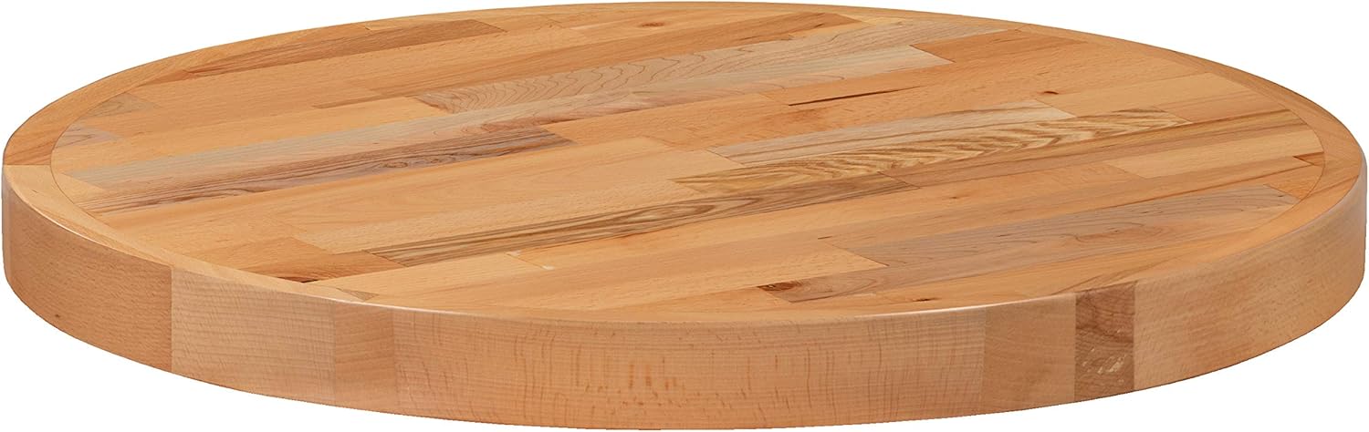 Mayfair 29" Round Butcher Block Style Table Top
