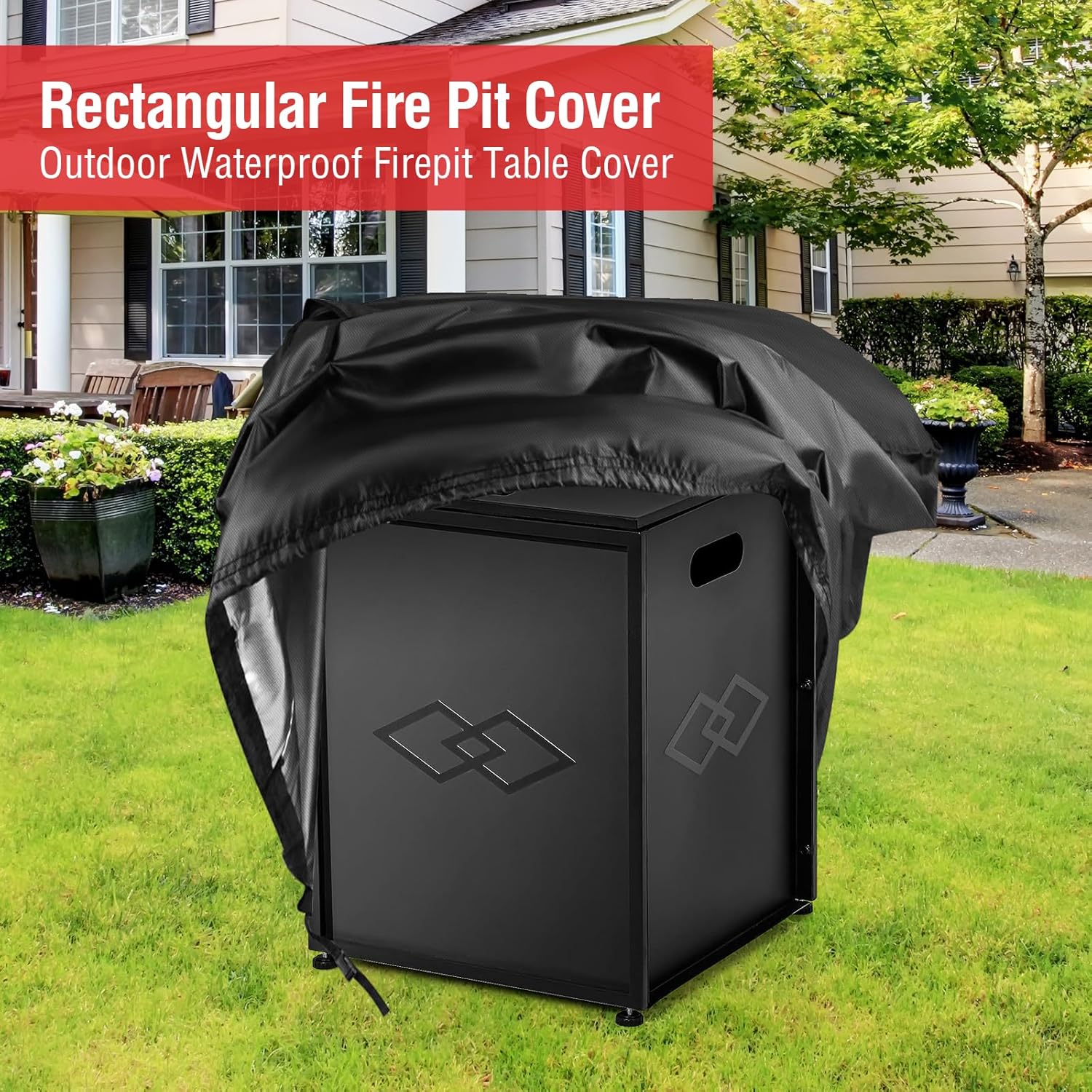 Outdoor Table Cover for 16 Inch Propane Tank Table 600D, Waterproof 20 lb Storage Box 16" x 16" x 21"or 16" x 16" x 22"
