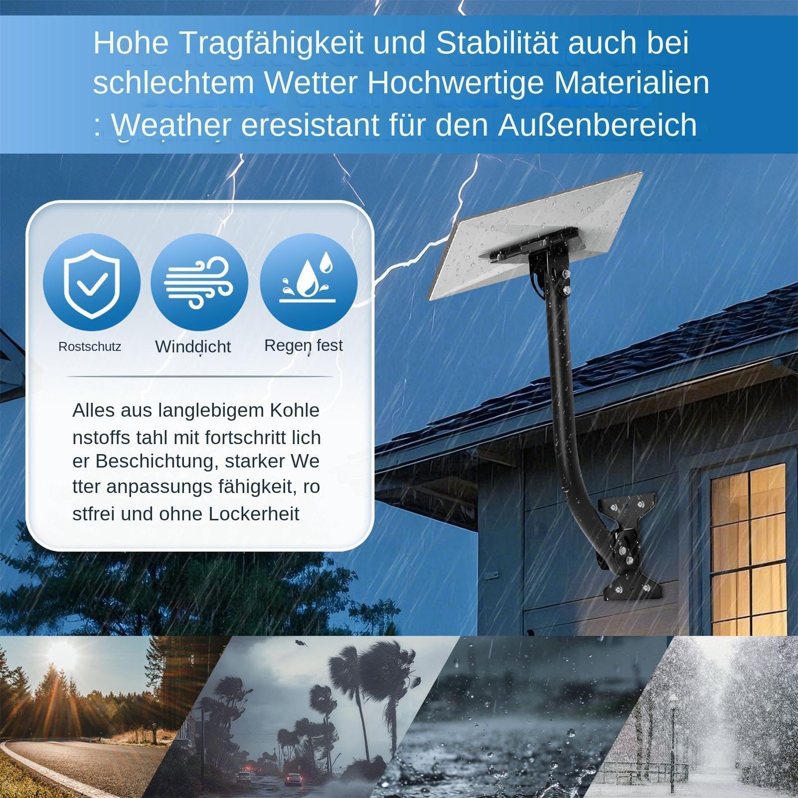 Support D'Antenne Bras Orientable Pour Parabole Internet