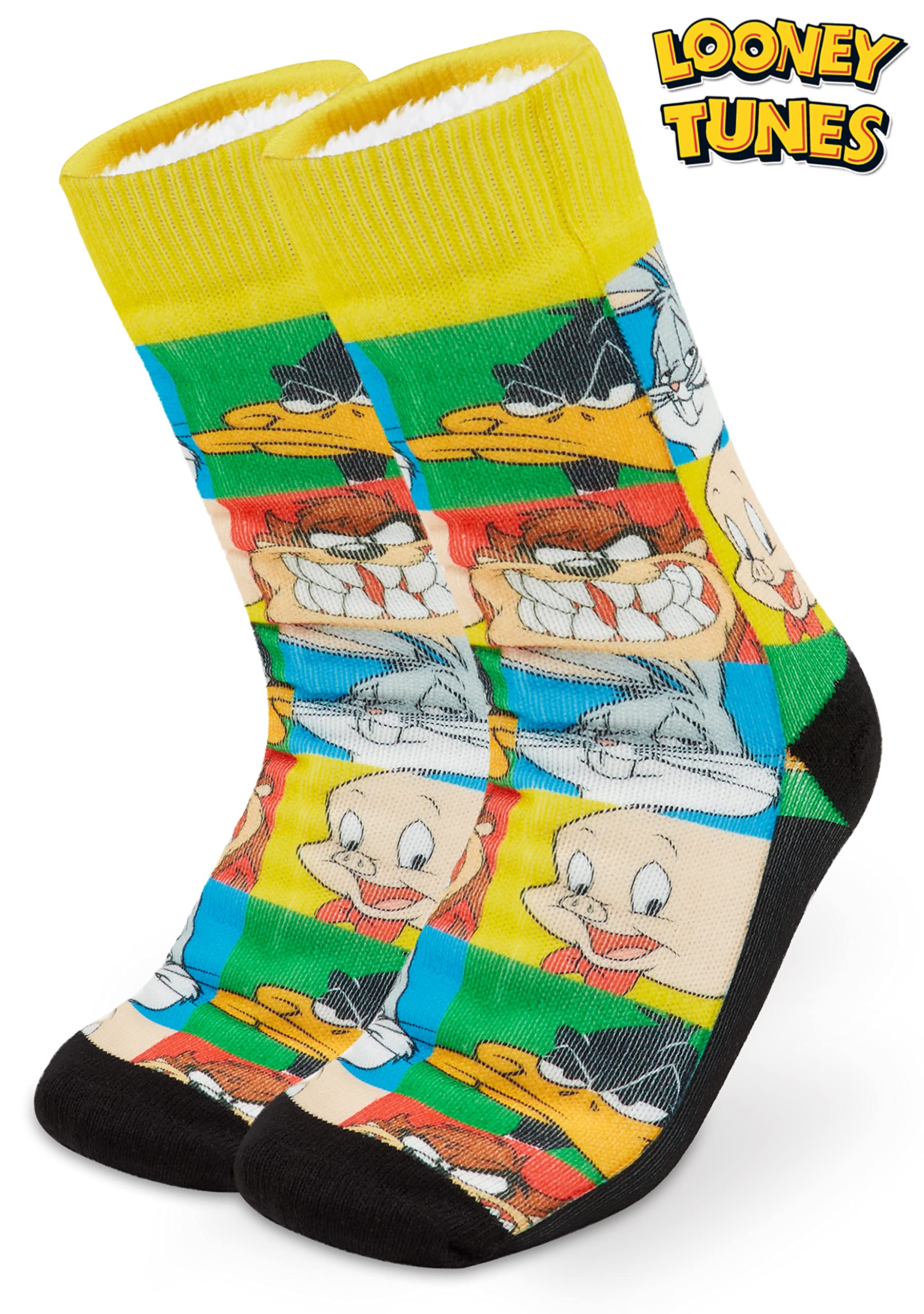 Calcetines Antideslizantes LOONEY TUNES Hombre Adolescente EU 38-44 Zapatillas Casa Invierno