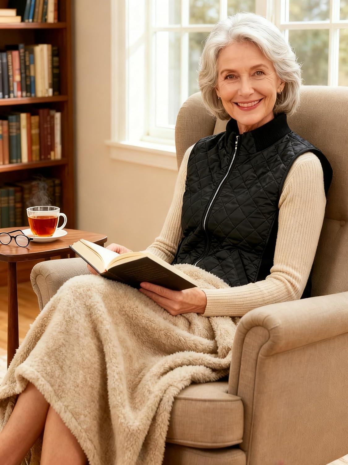 Bienzoe Women Quilted Casual Vest: Lightweight Packable Sleeveless Jacket - Image 8