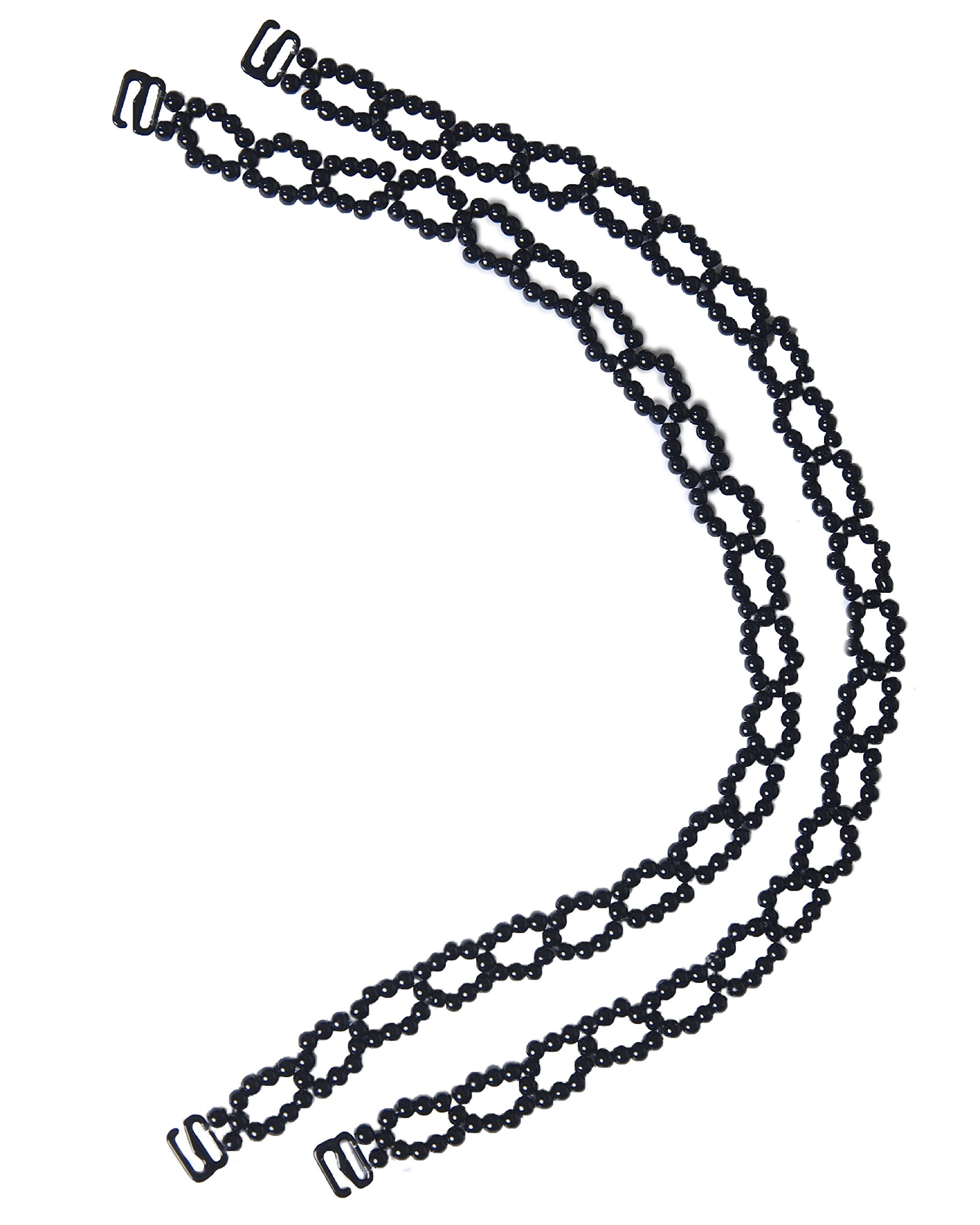 Diva's Oval Beaded Removable Bra Straps Gold (Medium)