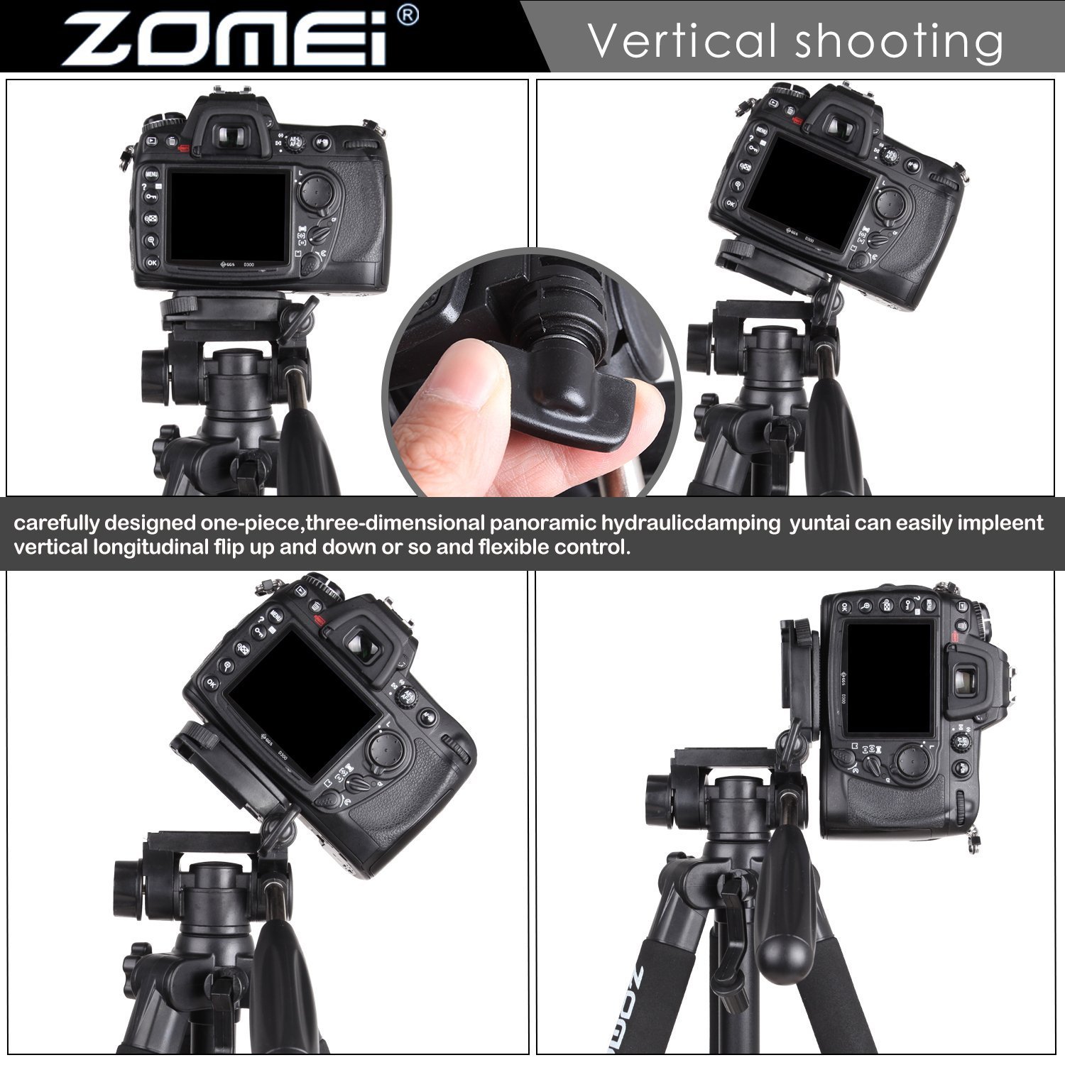 Treppiede Fotocamera, ZOMEI Q111 Treppiede per Cellulare, Treppiede Leggero in Alluminio da 140cm con Testa Pan Girevole a 3 Vie, Supporto per Telefono e Borsa da Transporto - Rosso