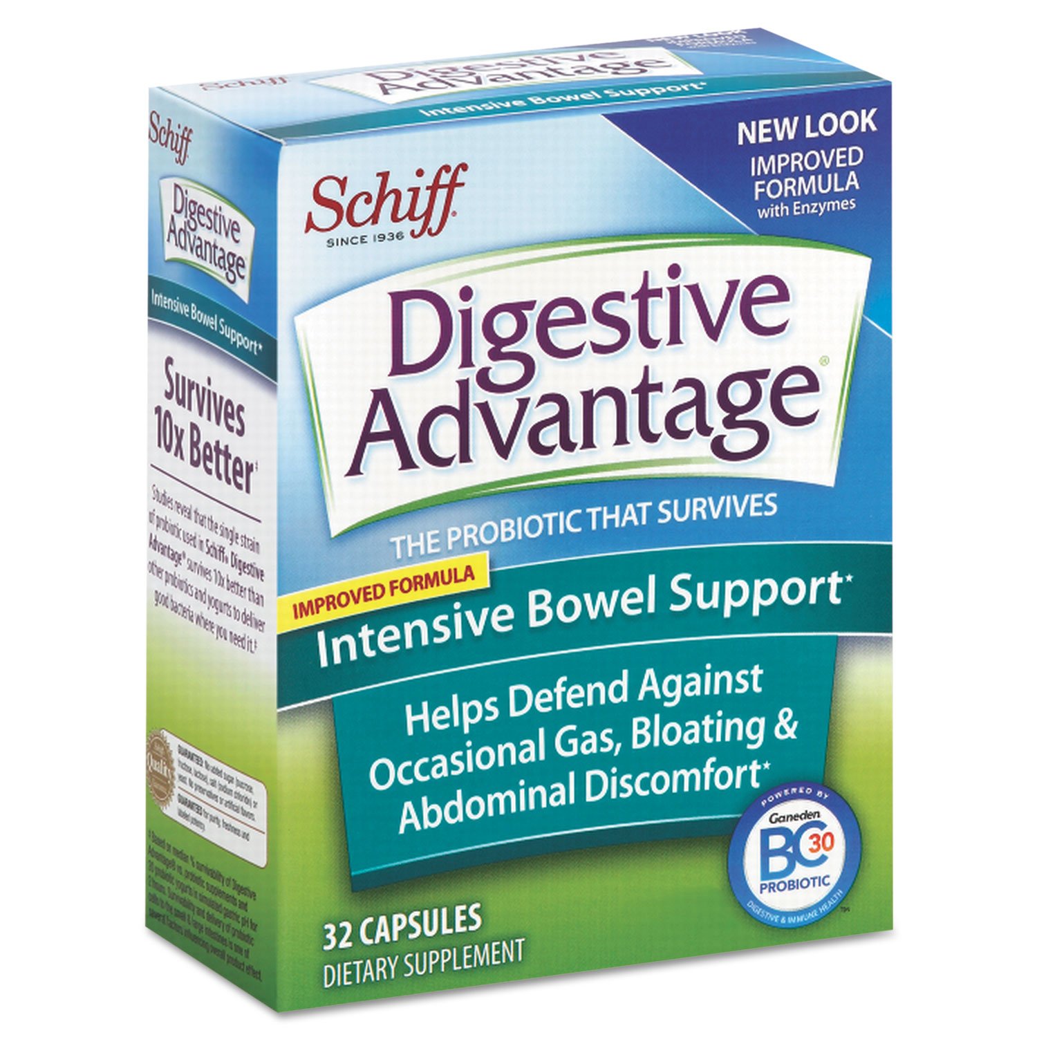 Digestive Advantage Probiotic Intensive Bowel Support Capsule, 32 Per Package