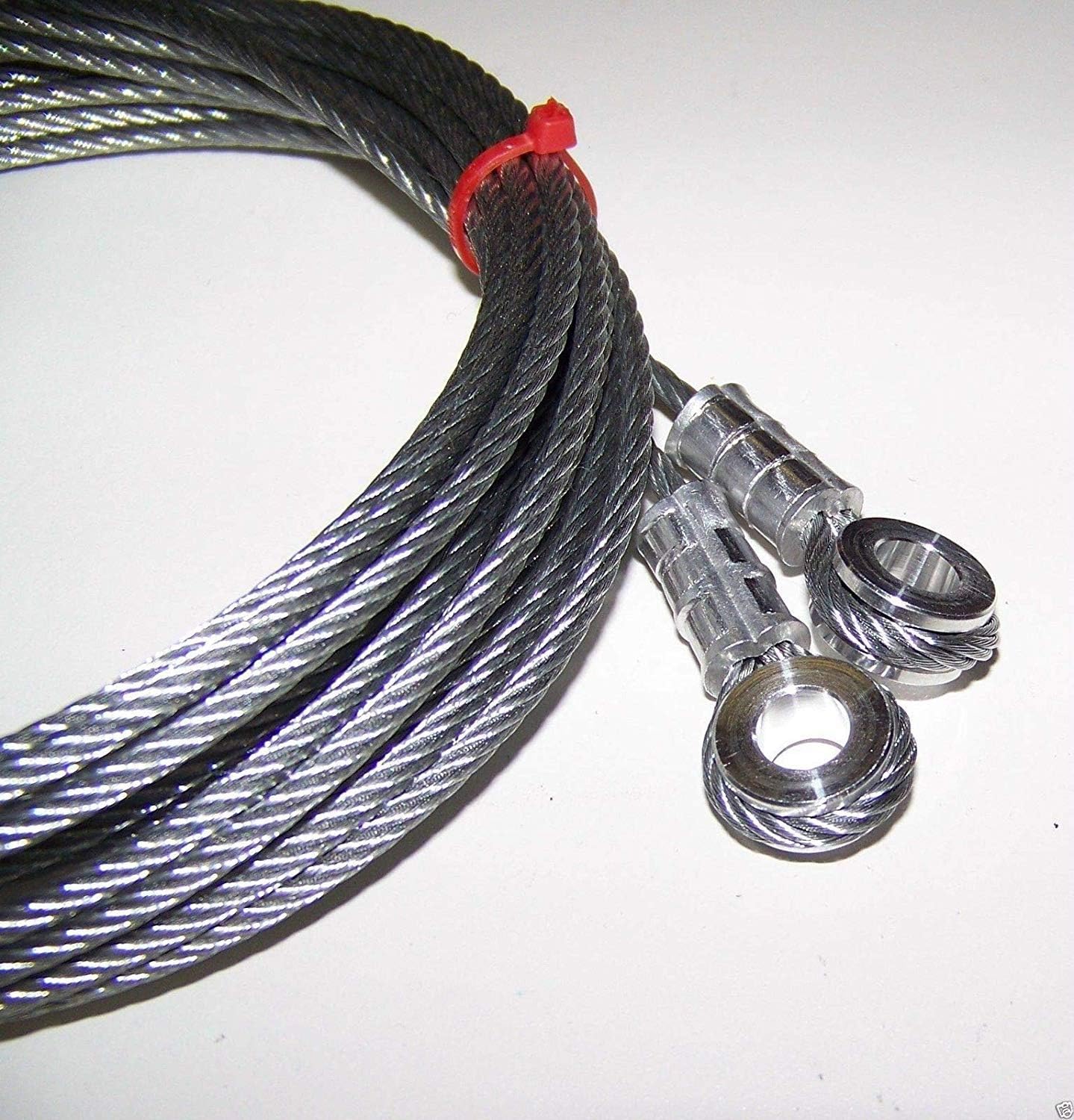 Whiting Todco - Truck/Trailer ROLL UP Door Cables - Length: 105" Pair .1/8" Galvanized Cable