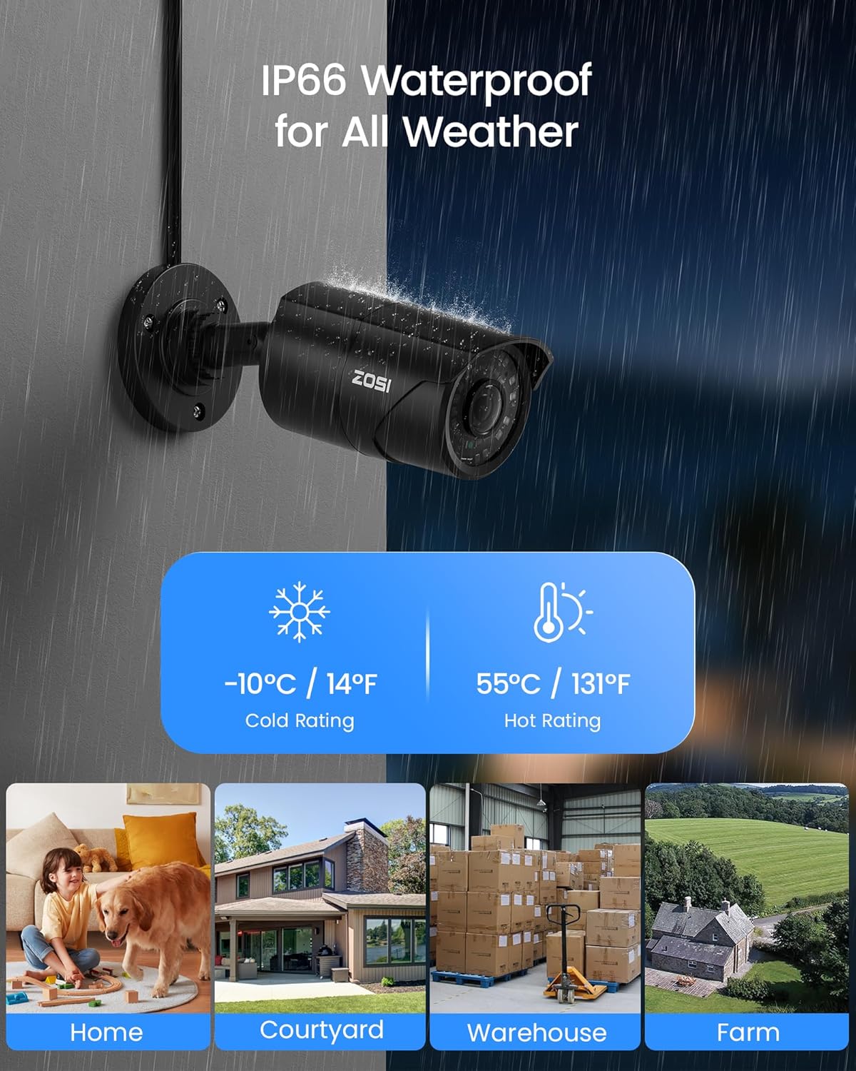 ZOSI 4K PoE Security Camera System, H.265+ 16CH NVR with 4TB HDD for 24/7 Recording, 8 x 5MP 3K Wired IP Cameras Outdoor Indoor, 120ft Night Vision, AI Human Vehicle Detection, Remote Viewing