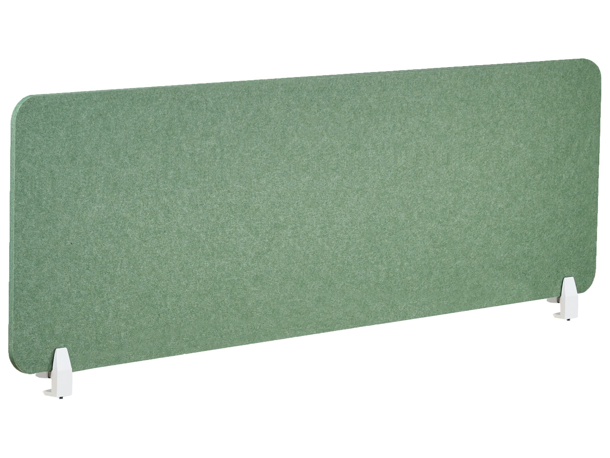 Beliani Séparateur de Bureau en Pet Acoustique Recouvert de Tissu 160 x 50 cm Vert Split
