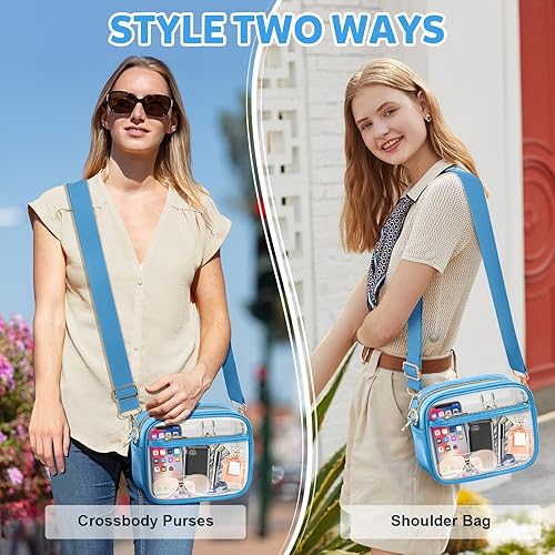 Miniatura 7 de KETIEE Bolso cruzado transparente, aprobado para estadios, para conciertos, eventos deportivos, festivales