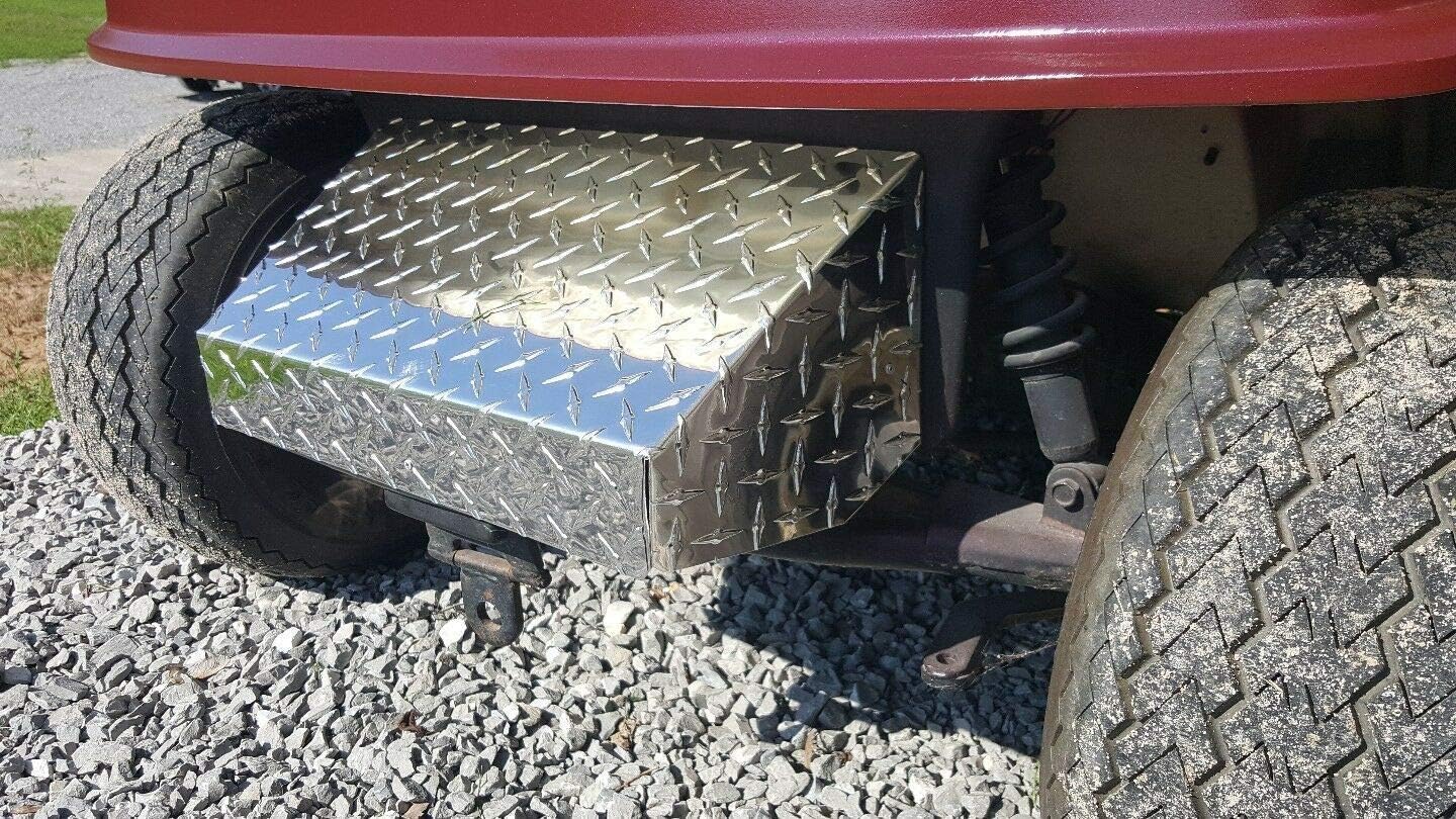 Compatible with Yamaha G2 G9 Golf Cart Diamond Plated Polished Alum Front Bumper Cover