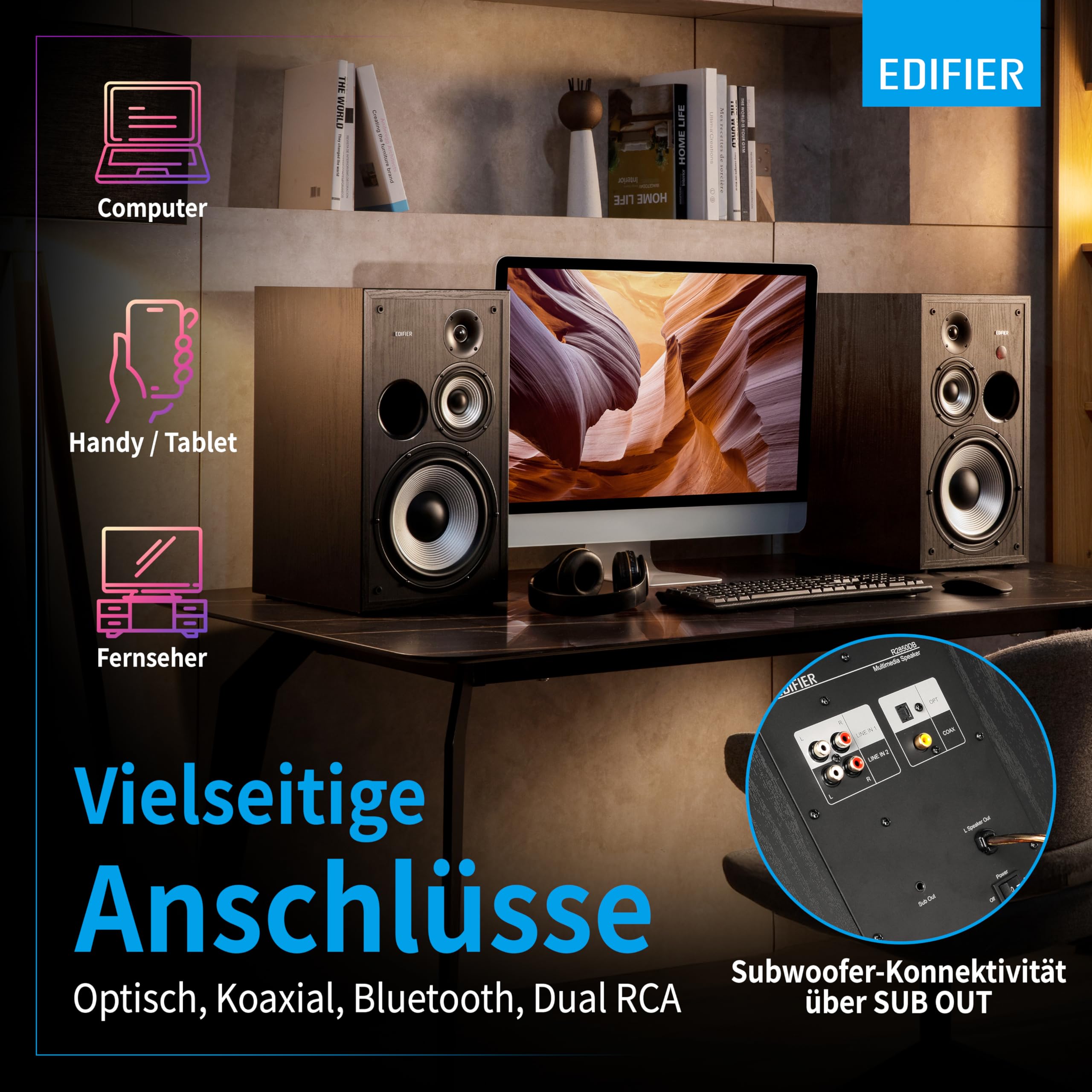 Aktivboxen Edifier Studio R2750DB 2.0 schwarz Bluetooth