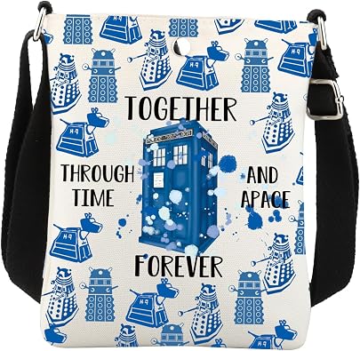 Doctor Crossbody Bag Doctor Movie Fans Gift Doctor TV Show Gifts Police Box Gift Together Forever Through Time And Space Handbag