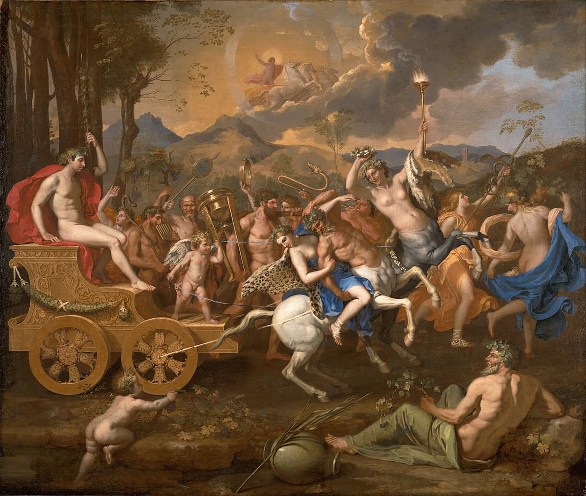 ARTXLXXBN Famous Art Print Poster Vintage Wall Art the of Bacchus by Nicolas Poussin Canvas Art Poster for Home Decor 60x90cm