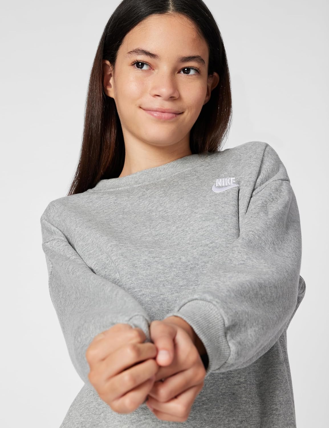 Nike Girls' Sportswear Club Fleece Oversized Sweatshirt - Image 4