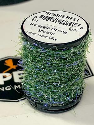 Semperfli Straggle String Micro Chenille Insect Green Olive