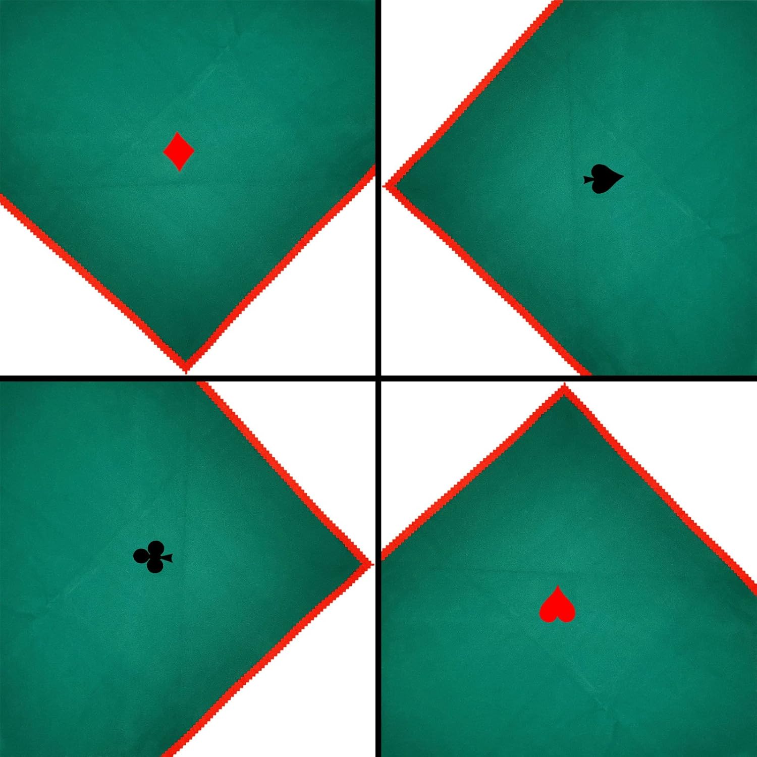 JYW Poker Bridge Gaming Table Cloth 47 X 47'' Square Casino Card Nights