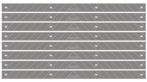 GripStrip S - Paquete de 8 pisadas antideslizantes, color beige, tiras antideslizantes para descalzos y mascotas para exteriores, tiras de tracción