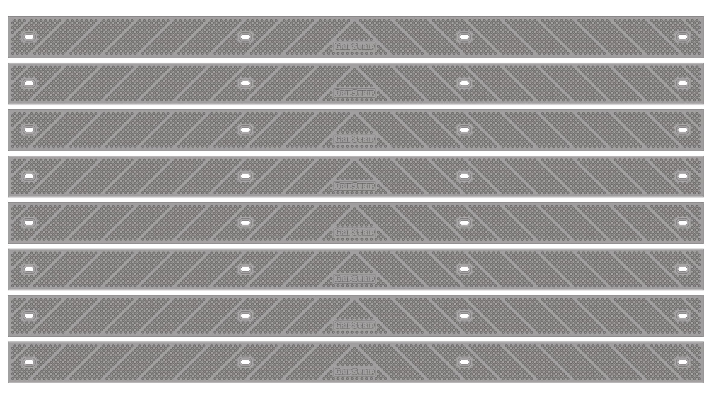 GripStrips Anti-Slip Treads - 8 Pack, Grey - Barefoot & Pet Friendly Outdoor Non-Slip Tread Strips - Waterproof Safety Traction Strips for Stairs,