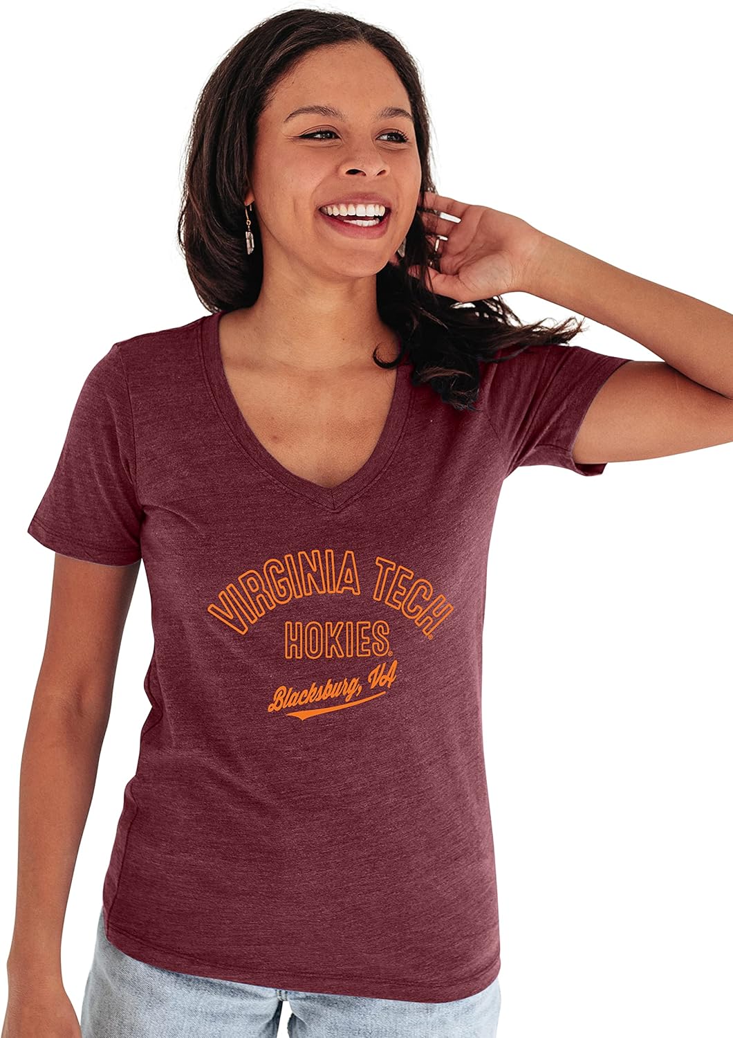 Blue 84 NCAA Womens Tri-Blend T-Shirt Campus