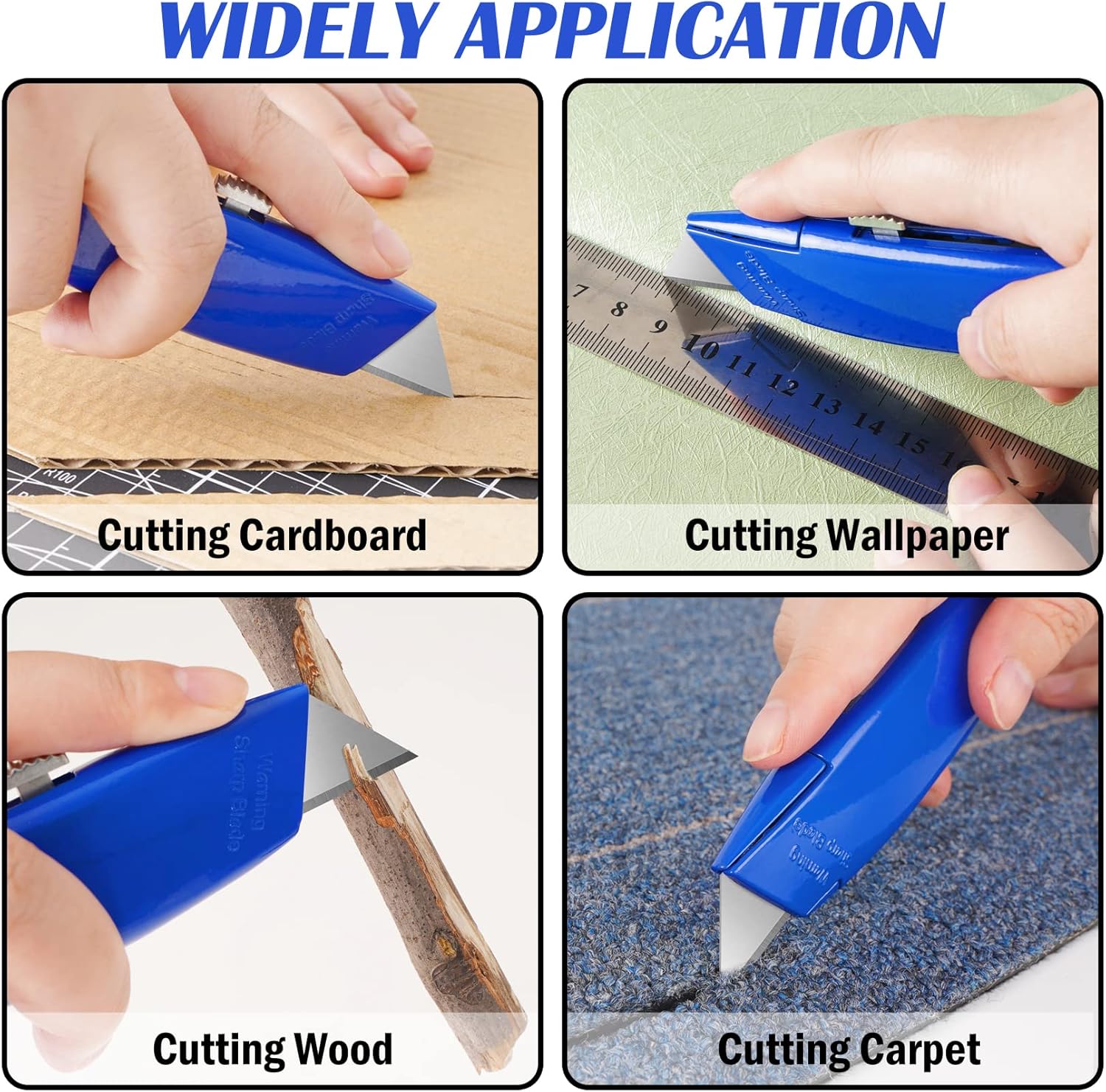 Buy DIYSELF 1 Pack Box Cutter Retractable Heavy Duty with 10 Blades