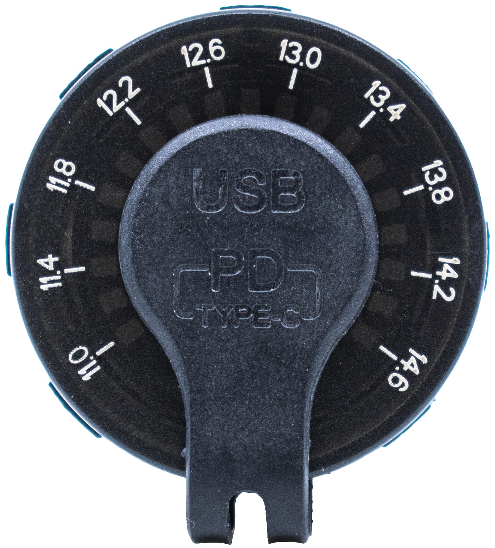 36W Buchse Dual USB Typ C PD 3.0 (36W) + USB A QC4.0 (18W) Schnellladegerät für Auto, Boot, Marine & RVs mit eingebautem Voltmeter