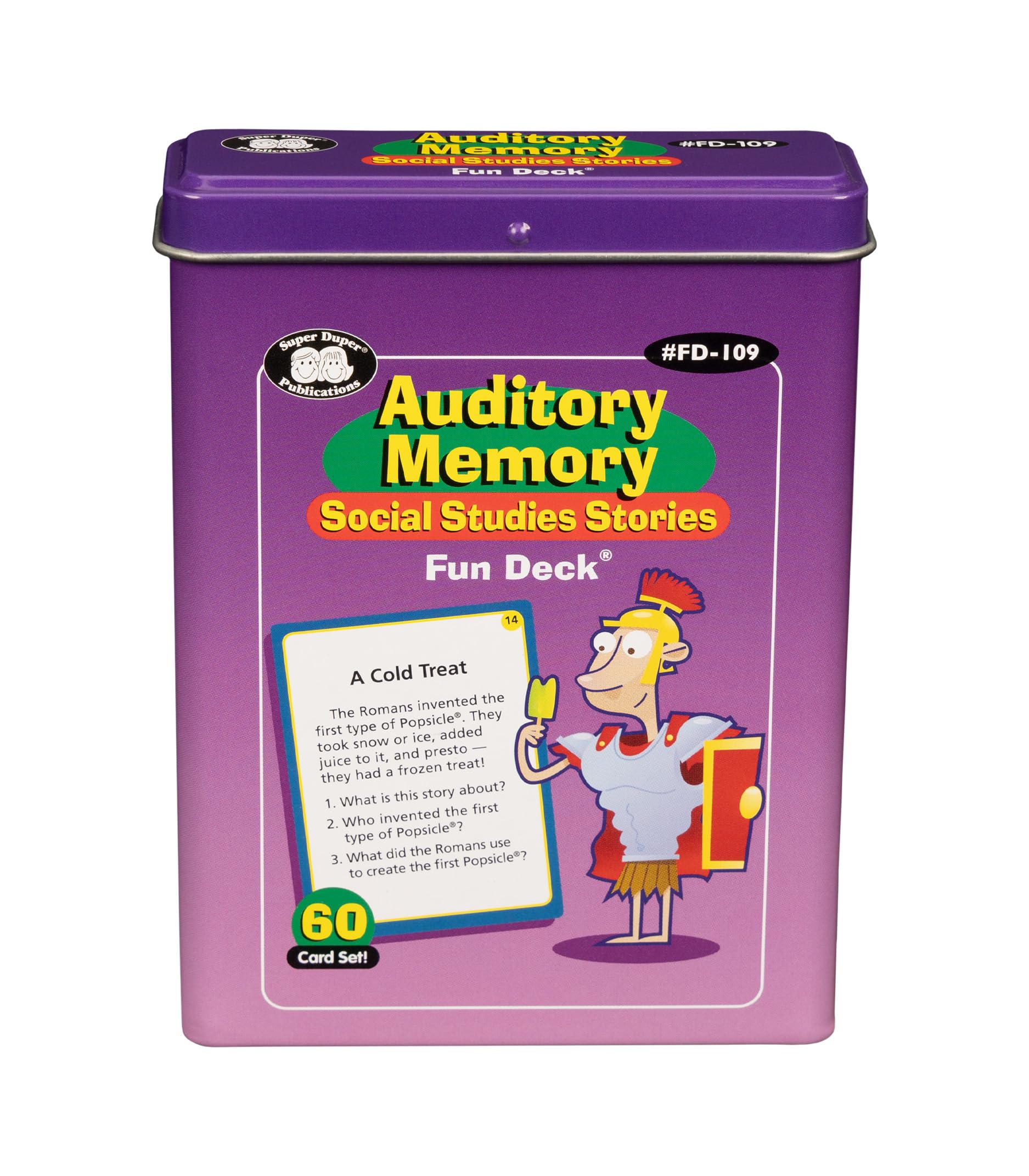 Super Duper Publications | Auditory Memory Social Studies Fun Deck | Listening Comprehension Flash Cards | Educational Learning Materials for Children