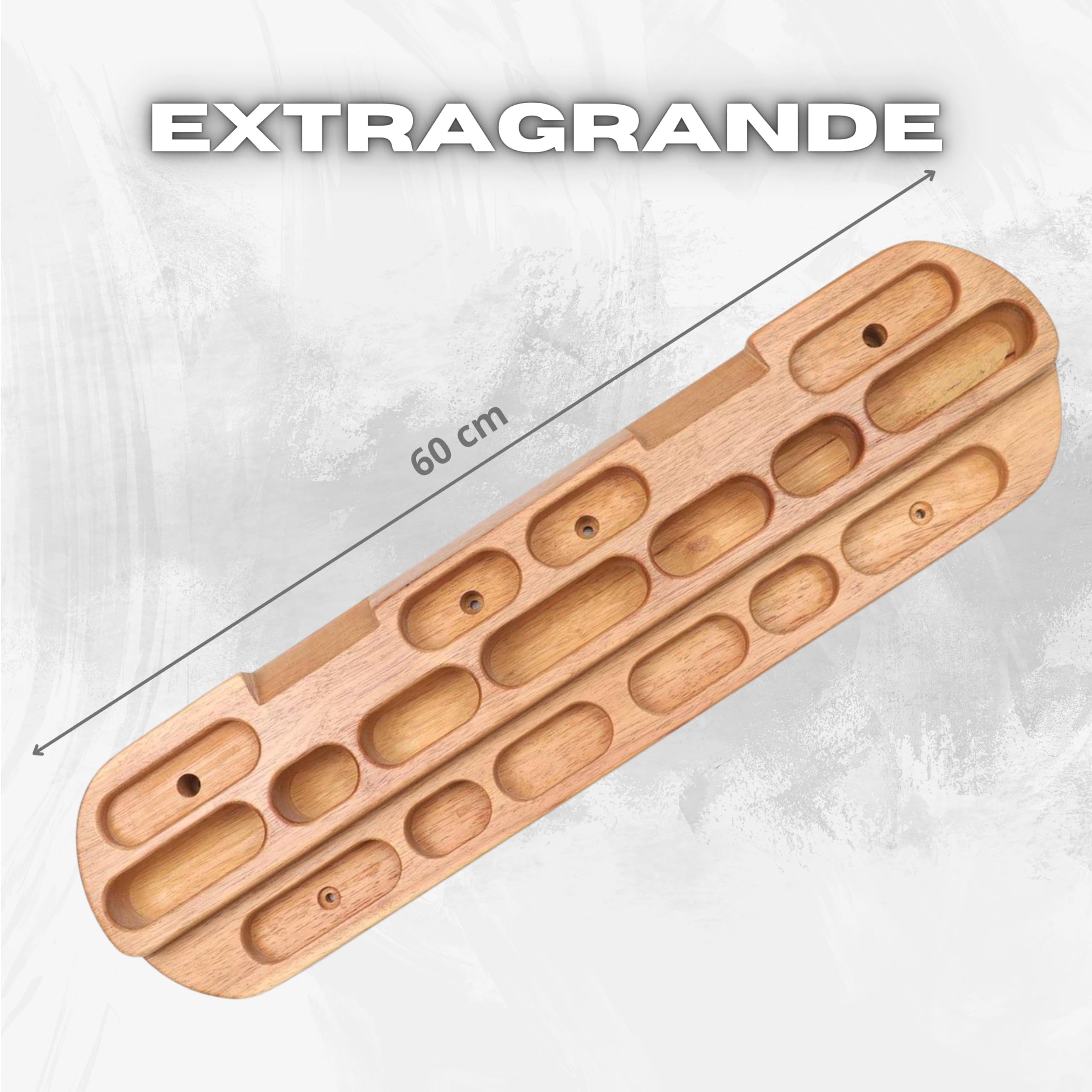 Hangboard Tabla Entrenamiento Escalada Multipresa Escalada Hangboard Escalada — Tabla de Madera Extragrande 60 cm, Resistente 150 kg, con Presas Variadas para Fuerza y Técnica en Casa o Gimnasio