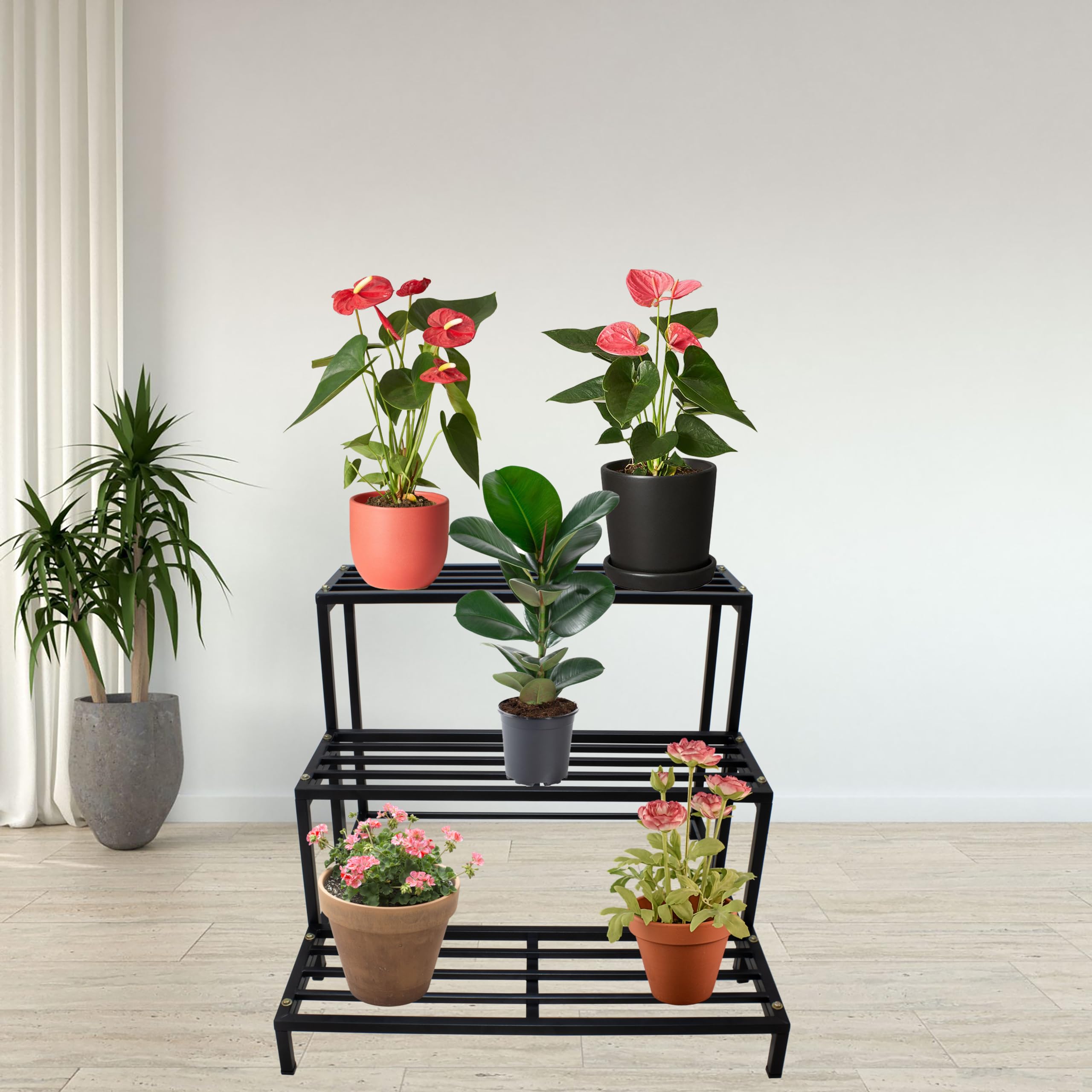 D&V ENGINEERING - Creative in innovation Metal Premium Multipurpose Planter Stand │ Flower Pot Stand │plant stand for Home garden balcony - 3 Tier