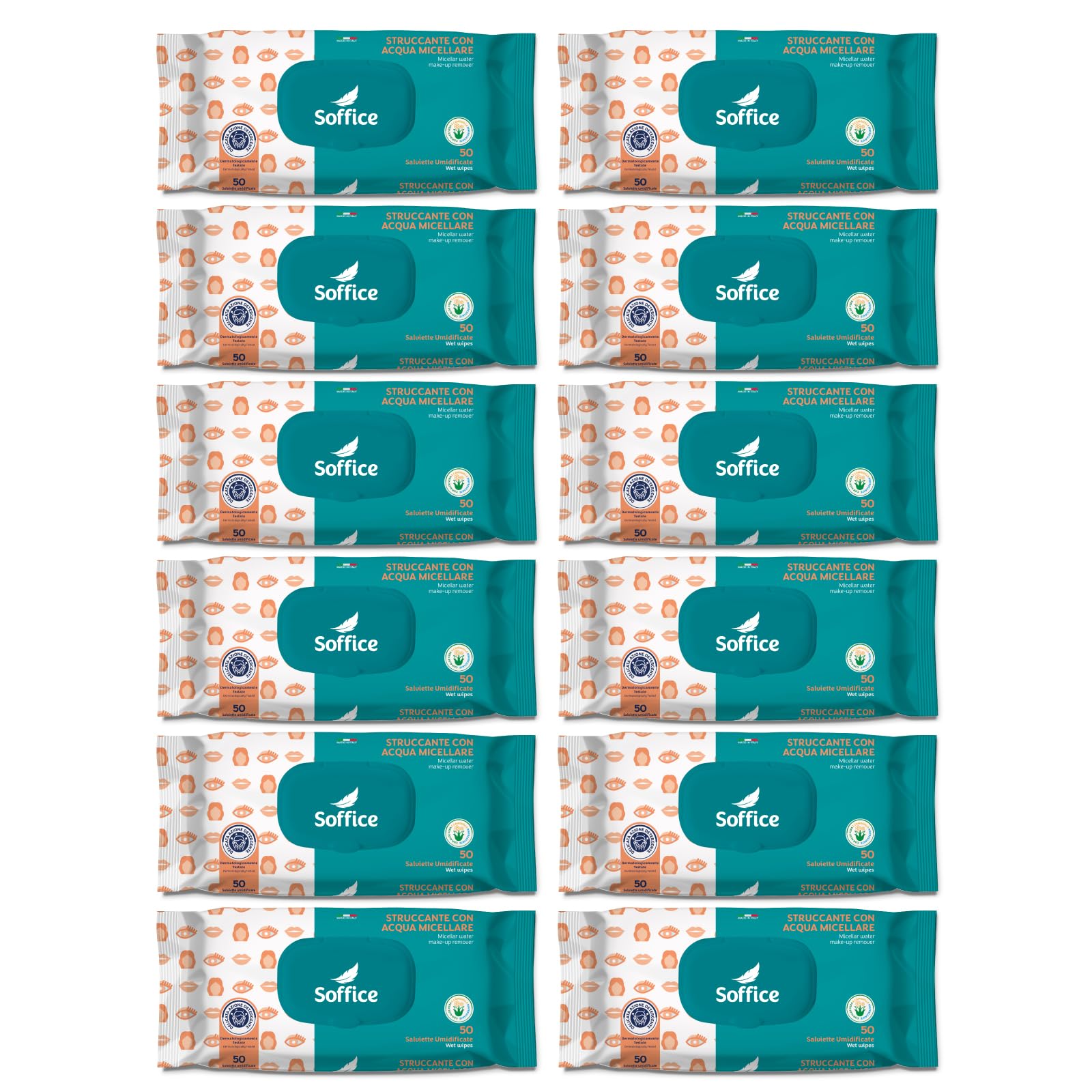 Toallitas desmaquillantes para rostro y ojos con agua micelar – Desmaquillante completo en toallitas, 50 unidades Pop-Up
