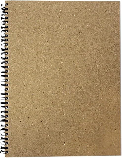 A4 (Portrait) Recycled Sketch Book, 40 Sheets (80 Sides) of 170gsm Recycled Cartridge Paper, Recycled Hard Covers