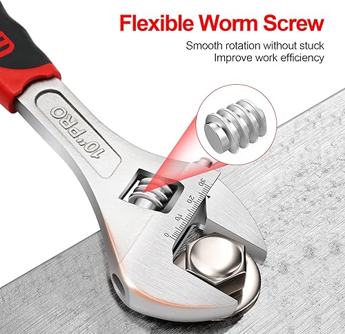 Miniatura 8 de WISEUP Juego de llaves combinadas métricas industriales Cr-V forjadas y pulidas de 12 puntos con bolsa de rollo 8 piezas incluyendo