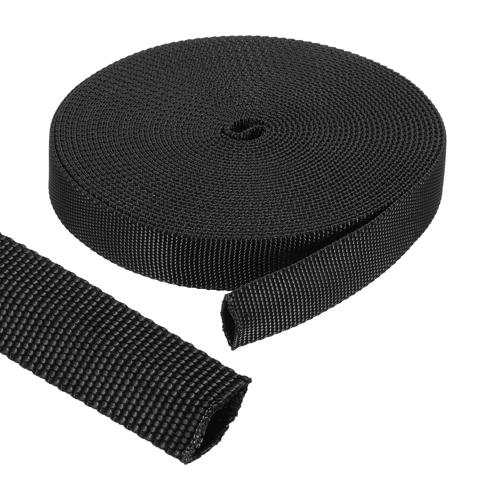sourcing map Nylon Protective Hose Sleeve 0.5" ID 26FT Cable Cover Sheath Protection Hydraulic Hose Wrap for Welding Cord Tig Torch Hydraulic, Black