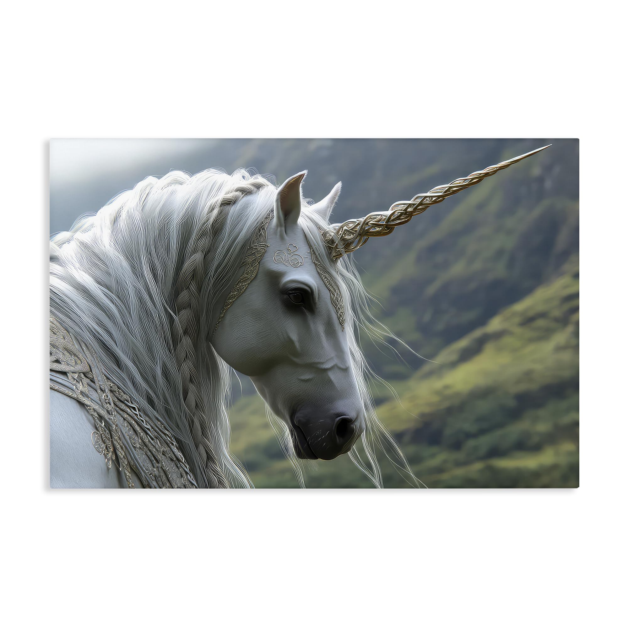 Stupell Industries Unframed 'Celtic Unicorn Braided Mane'| Canvas Art