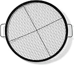 Gratte de grillage de la fosse à feu pour les appareils à rayons X – Acier au carbone rond ou rectangulaire BBQ Grille de cuisson avec poignées renforcées, résistant à la rouille, conception fixe – pour le feu de camp, Patio, RV
