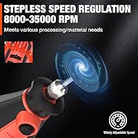 Vista 3 de ValueMax Kit de herramientas rotativas eléctricas, herramienta giratoria con cable de velocidad variable de 1.2 amperios con 120 accesorios