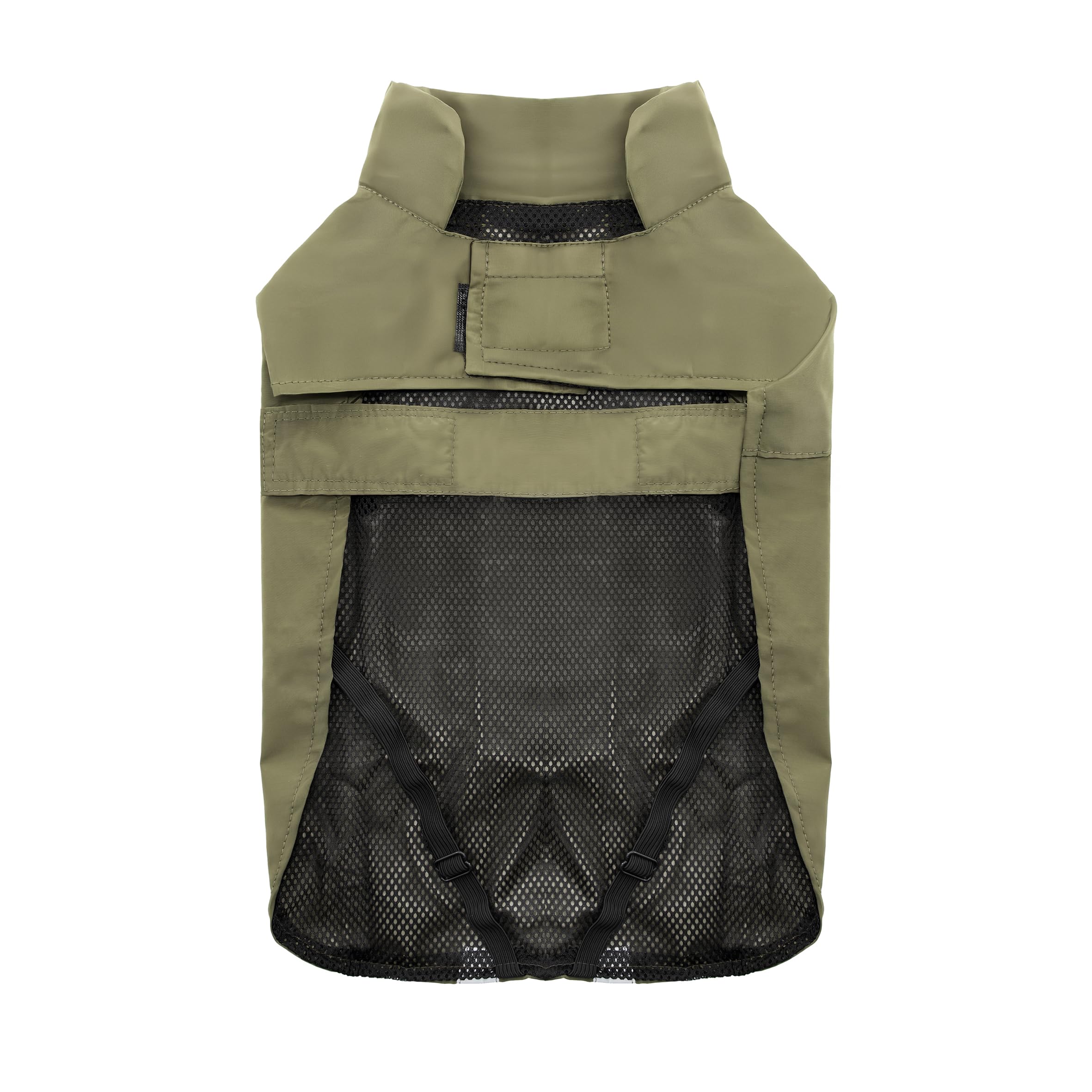 Record - Imperméable pour Chiens Giger. Pliable avec intérieur Respirant en Maille, Bandes réfléchissantes et élastiques réglables pour Pattes arrière - Confortable et sûr pour Chaque Promenade |