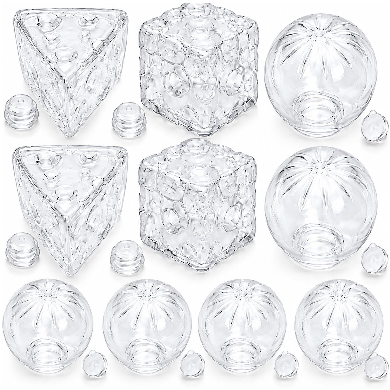 6pcs Squishy Skins, Transparent Dumpling and Cheese Shapes for DIY Craft Kit